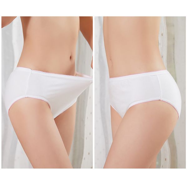 

disposable cotton underwear white antibacterial women's panties outdoor travel portable health friendly5 pieces/set, Black;pink