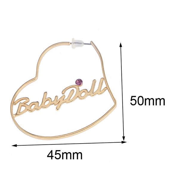

весь saleedoying heart hoop серьги пользовательские золотые имя персонализированные любые слова серьги для женщин серьги ювелирных изделий д, Golden;silver