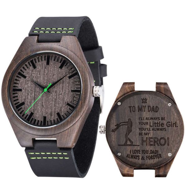 

personality men's leather belt wooden watch 1 to 1 private wooden watch wooden watch, Slivery;brown
