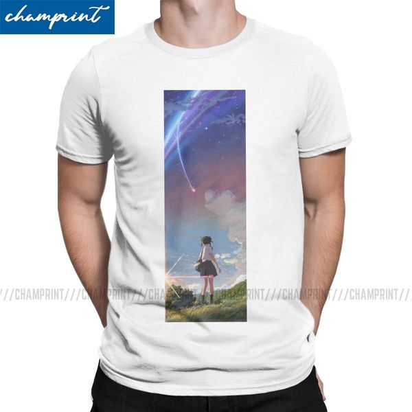 

humorous mitsuha for round collar kimi no na wa anime your name japanese manga short sleeve 5xl sport hooded sweatshirt hoodie men t shirt