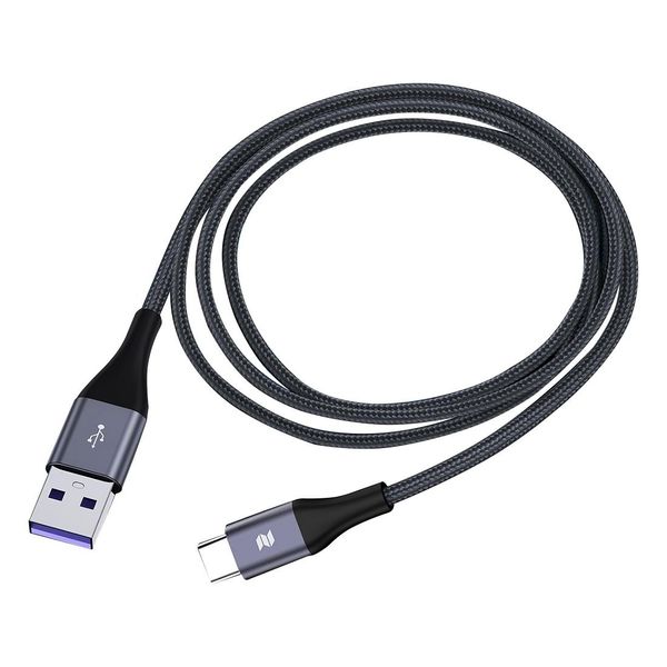 

rock r9 5a тип-c usb-c к usb-металлом синхронизации с круглым зарядным кабелем длиной 100см