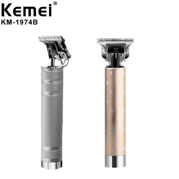 

new kemei 1974b hair trimmer cordless trimmer men 0mm baldheaded oil head carving hair clipper cutting machine1