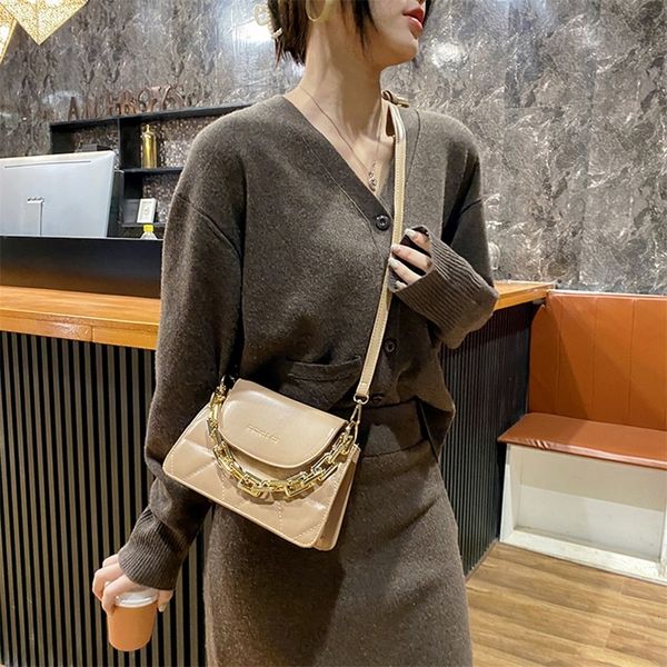 

fashion solid color chain handbag women crossbody bag wristlet lattice handle purses fashion exquisite shopping bag