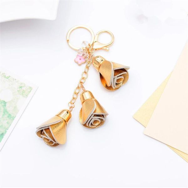 

new rose flower key chain key ring for women bag trinket accessory key ring holder jewelry eh880 h bbyouq