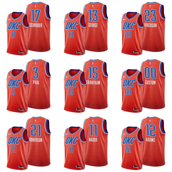 

custom 2020 leitingjie color style jerseys 17 schroder 13 george 23 ferguson 3 paul basketball jersey ing, Black;red