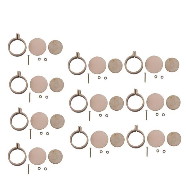 

10pcs mini embroidery hoop wooden cross-stitch frame diy crafts accessories, Black