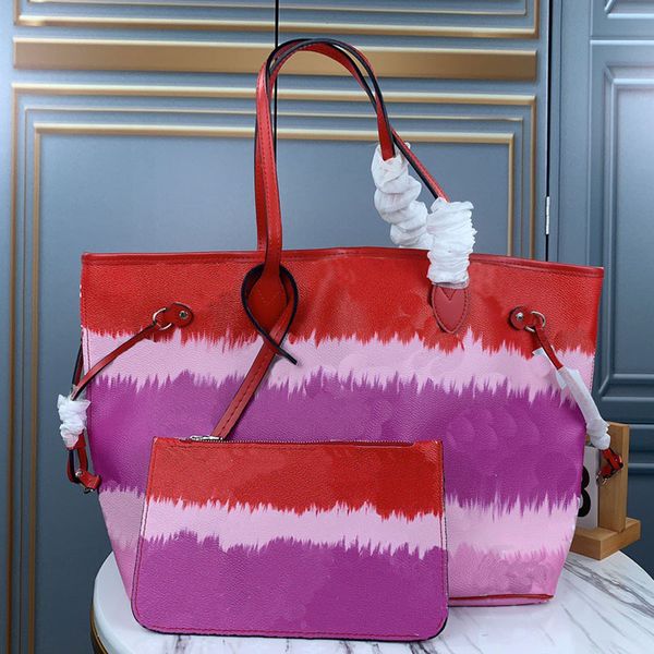 

classic tote bag shopping bags cloud rainbow contrast handbags purses beach shoulder bag real leather crossbody purse messenger handbag