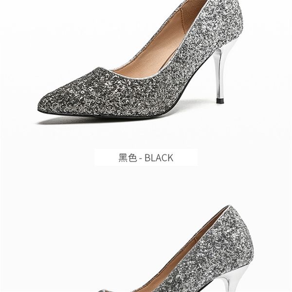 

women heels toe pumps high heels szie 36-40 lj200928, Black