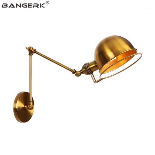 

rh industrial vintage sconce wall lights iron bronze long arm led wall lamp loft folding home decor lamps lighting1