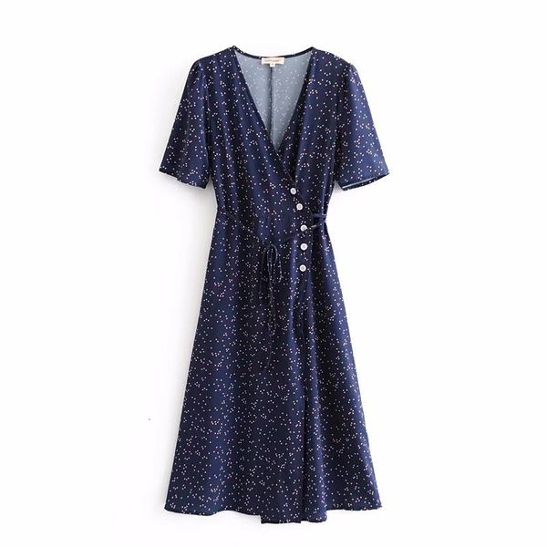 

2021 new summer dress elegant vintage thin from high kind of irregular dot polka printed lower court dressed in a half ge5z, Black;gray