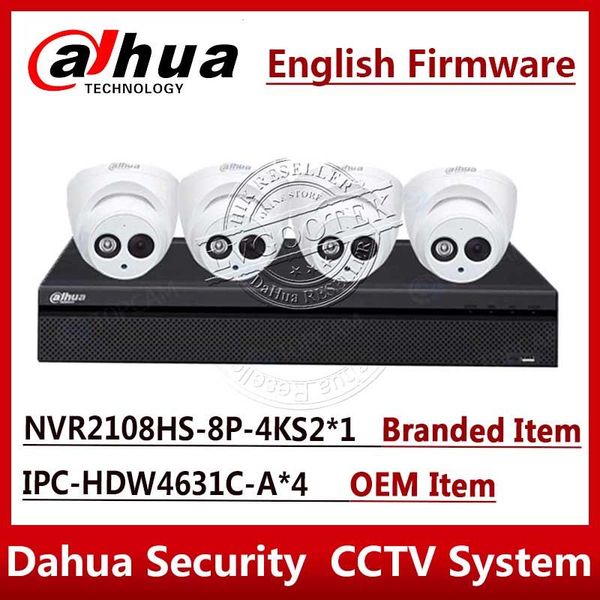 

systems express dahua security camera system 6mp ip ipc-hdw4631c-a & 8ch 8poe nvr2108hs-8p-4ks2 surveillance p2p