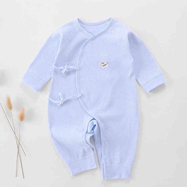 Pagliaccetto neonato manica lunga 100% cotone primavera autunno confortevole tuta neonato 0-6 mesi vestiti G220223