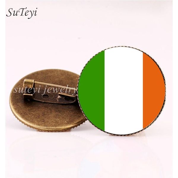 

suteyi стекло брошь купол diy pins эстония андорра австрия албания ирландия pattern flag женщина брошка жетоны подарки горячие bbyljo ювелир, Gray