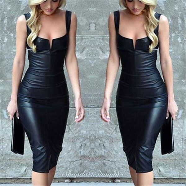 

summer women bandage bodycon v neck black sleeveless club evening party short mini dress drop shipping, Black;gray