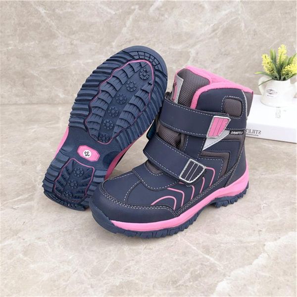 

boots 1pair natural wool girl winter warm waterproof snow , kids leather ski children' -40 or -30 degrees1, Black;grey