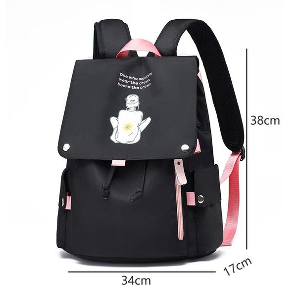 

oxford printed рюкзак для девочек школьные сумки подростковый usb моды ленты цветы back pack женщины bagpack подросток опрятный стиль new sq