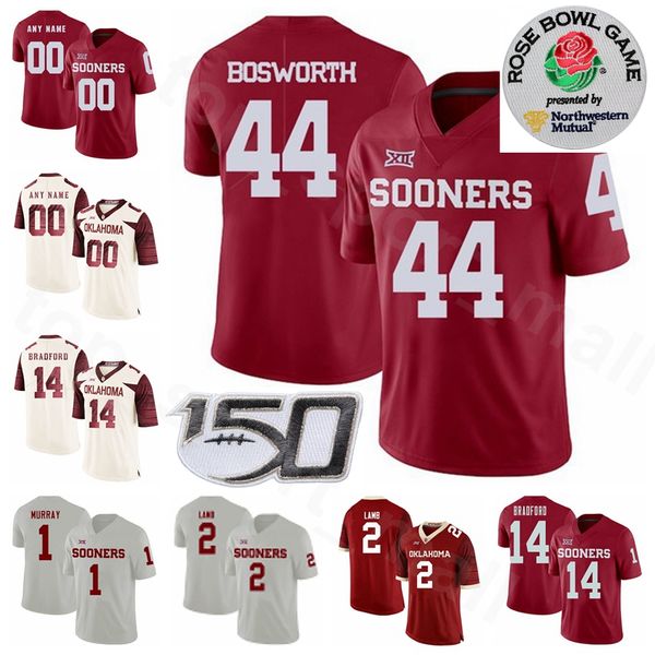 

ncaa oklahoma sooners 24 joe washington jersey college football 44 brian bosworth 1 kyler murray 14 sam bradford ceedee lamb man woman kids, Black