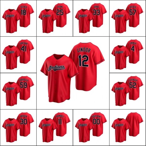 

cleveland\rindians men #18 carson tucker 52 mike clevinger 12 francisco lindor custom women youth red\rreplica\ralternate jersey, Blue;black