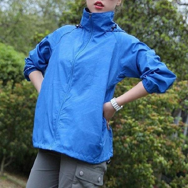 

outdoor jackets&hoodies men women quick dry hiking jackets 2021 waterproof sun-protective sports coats skin male female windbreaker rw1881, Blue;black