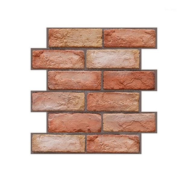 

3d tile brick pvc foam wall paper sticker home wall decal backdrop self-adhesive1