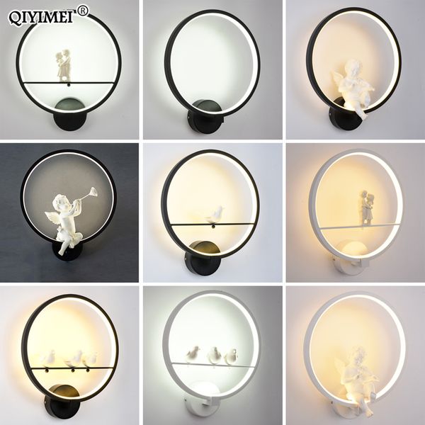 

modern wall lamps art angel nordic creative for living room bedroom bedside lighting bracket high-power led lustre home dero 1020