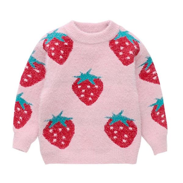 

baby girl boutique knitted sweater winter clothes christmas kids toddler sweaters for teens jumpers for children strawberry 3 6, Blue