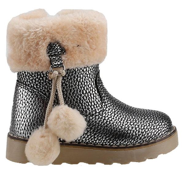 

twingo 9012 black thermal furry jupser girls shoes детские ботинки, Black;grey