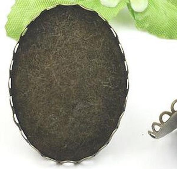 

10pcs lace ring blank base silver plated ancient bronze fit 1318 1825 3040mm cabochons tray for diy jewelry making h jlliii, Black