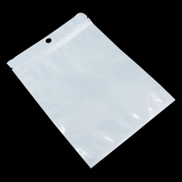 

1420cm clear white self seal zipper ziplock plastic packaging bag hang hole storage zip lock gift jewelry pack pouch polybag h bbybdb