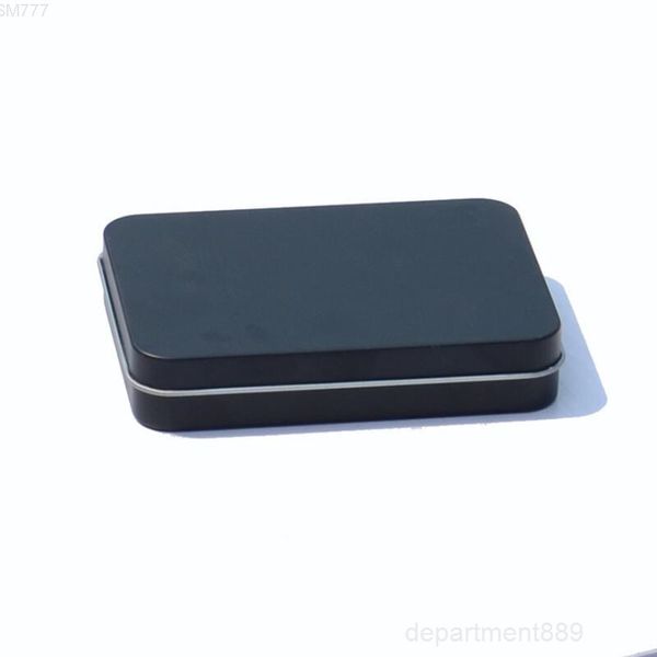 

11.5*8.5*2.2cm mat black rectangle mint tin candy tea storage box case container wholesale owe1991