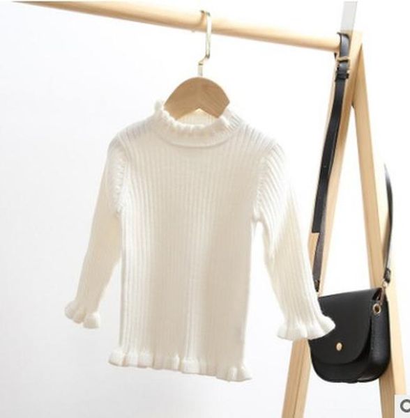 

baby girls swiet 2019 новый детский ребристый ребристые вершины соревен рюшные свитера осенью зима вязаные девушки пуловер rt789 wmtsrs topt, Blue