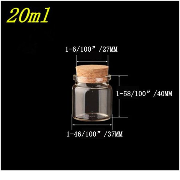 

12pcs transparency glass bottles with cork 37x40x27mm empty jars for wedding holiday decoration christm jllwsf