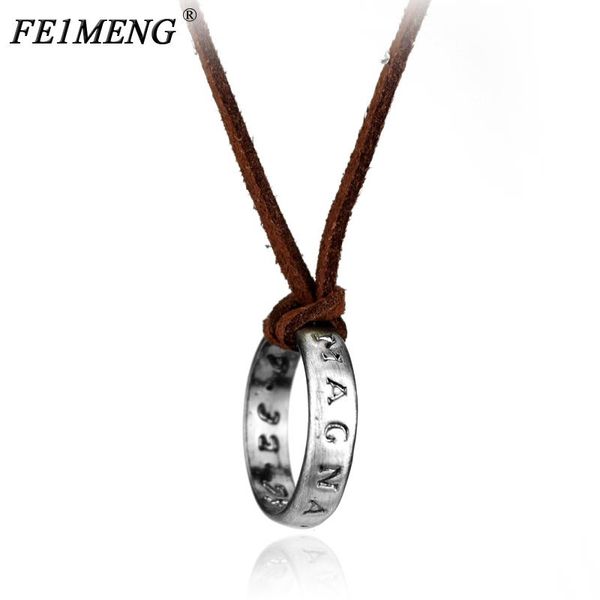 

pendant necklaces leather necklace ps4 game uncharted 4 a thief's end nathan drake for womencord long chain collar jewelry men, Silver