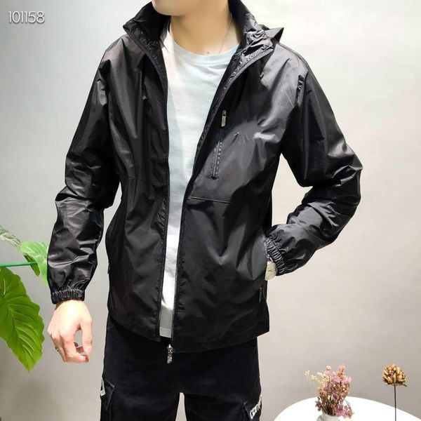 

north jacket 2020 mens hooded windbreaker jacket autumn casual vintage color block loose track hoodie jacket coats streetwear hiphop 1896, Black;brown