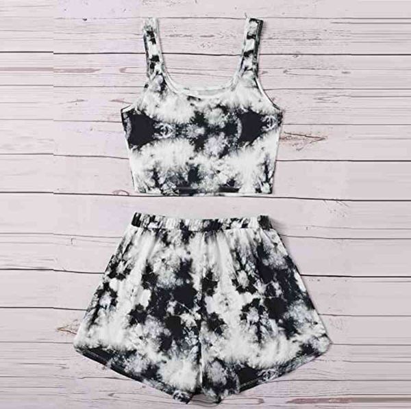 

womens fashion suit two piece outfits sleeveless brazilian cami and shorts set o neck outfits home wholesale p5, Gray