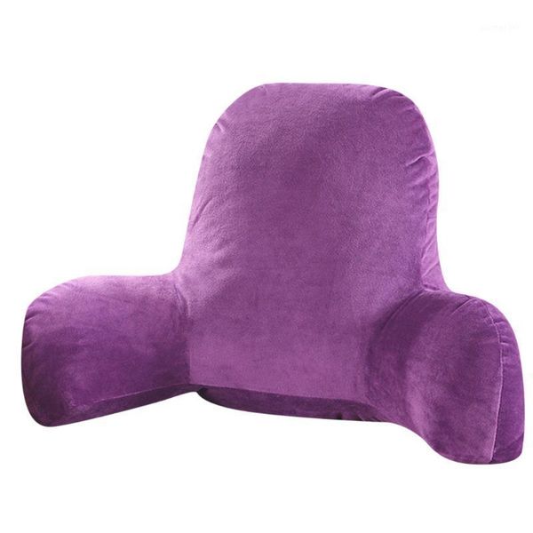

plush big backrest reading rest pillow lumbar support chair cushion with arms solid pure cushion polyester home decor #bl31