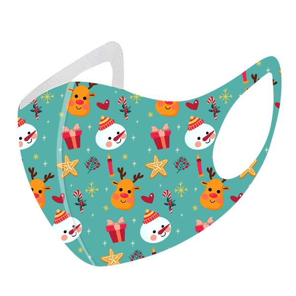 

1шт детская детская маска маски хлопок 3d christmas face симпатичные print регулируемая моющийся mouth крышка mascarillas дети маска wmtznv