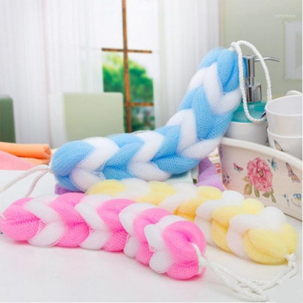 

bath brushes, sponges & scrubbers soft back strap scrubber rich bubbles body brush shower bars mesh puff exfoliating massage ball flower1