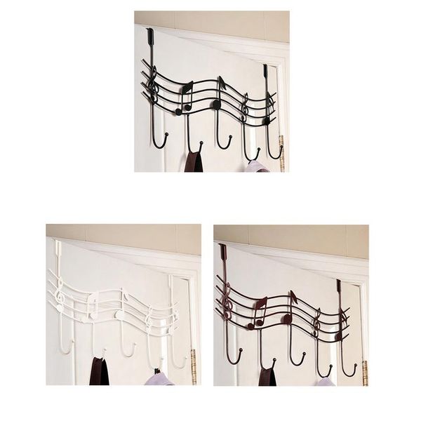 

surelife 3pcs home bathroom kitchen coat/hat/bag metal music style hook hanger organizer iron ho sqcqvf