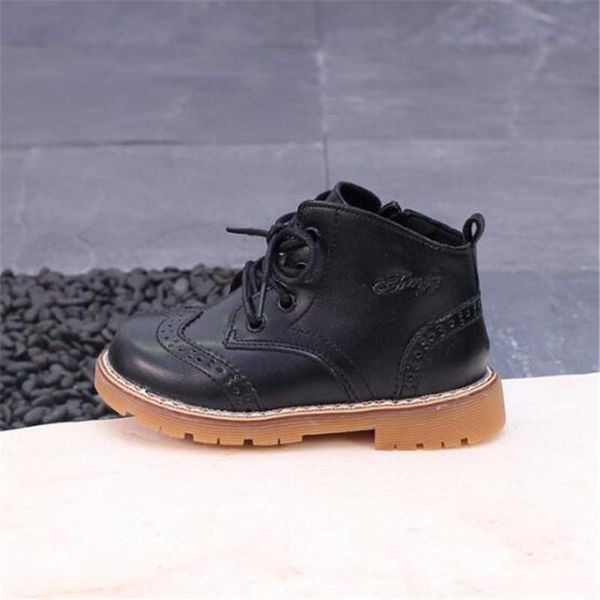 

new spring autumn single shoes children boots kids lace up ankle motorcycle boots boys girls breathable baby toddler 03 wmtolh rimmer, Black