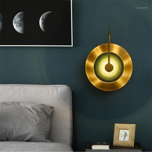 

creative postmodern minimalist living room background wall lamp nordic corridor aisle bedroom bedside wall light1