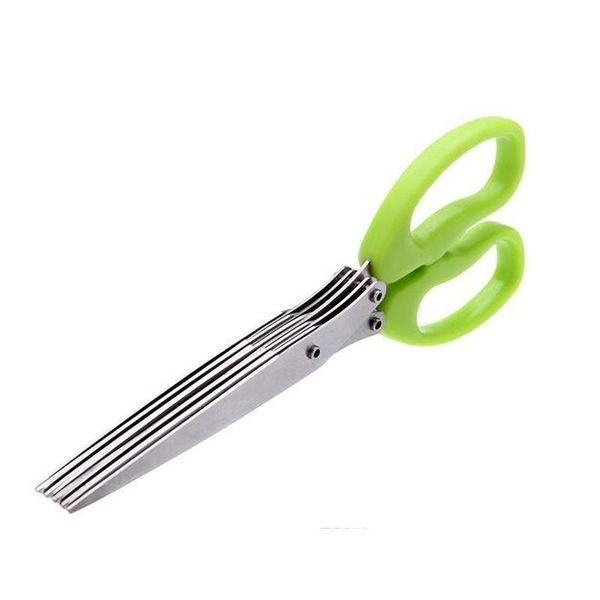 

stainless steel cooking tools kitchen accessories knives 5 layers scissors sushi shredded scallion cut herb jlldsm bdedome