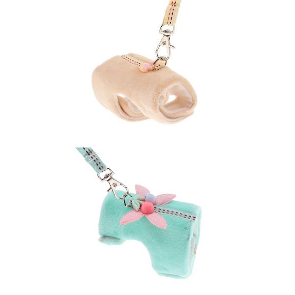 

2pcs soft small animal pet hamster chinchilla harness vest leash lead