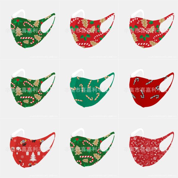 

elastic earloop mouth mascherine double layers rabbits print anti saliva splashing kidsdust proof face christmas masks washable 2 68ry e1#81, Black