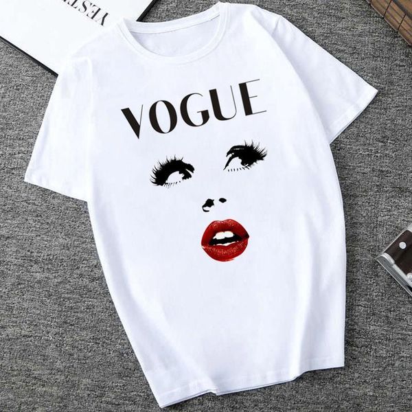 

women summer graphic tee shirt funny harajuku t shirt korean kawaii streetwear fashion women t-shirts, White