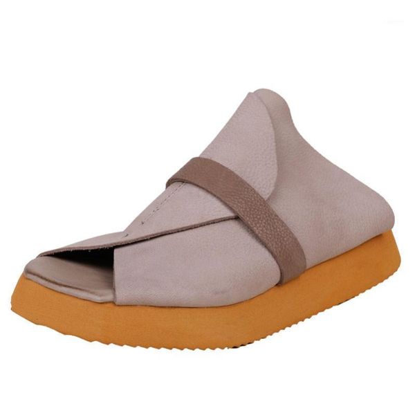 

yourseason female genuine leather vintage slippers summer autumn flat with sewing slides outside wear women concise casual shoes1, Black