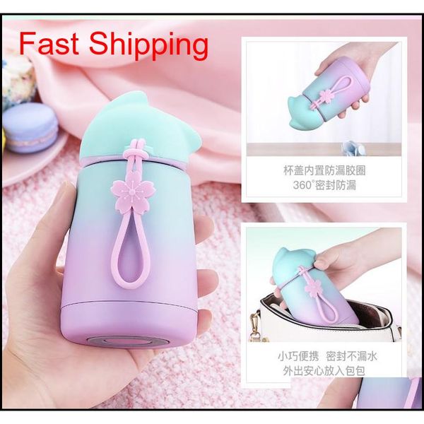 

300ml rabbit thermo cup stainless steel kid thermos bottle for water thermo mug cute thermal vacuum flask chil qyltjz bde_luck