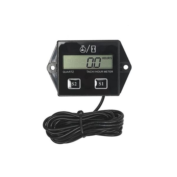

lcd screen waterproof tachometer engine tach hour meter gauge rpm counter inductive display for all atv petrol engine