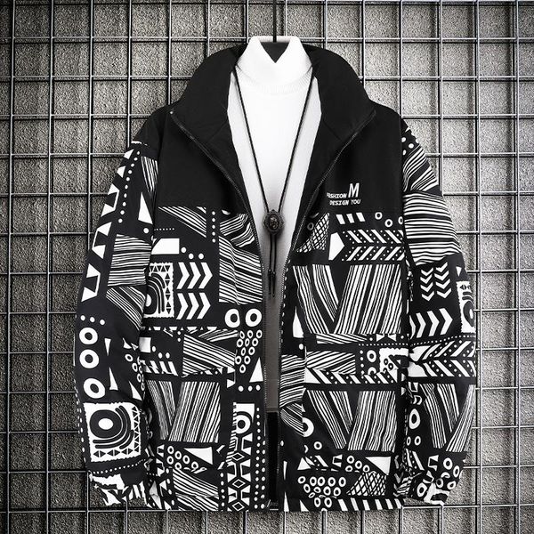 

new 2020 winter mens cotton down jackets overcoats casual classic bomber coats for male plus oversize size m-5xl 6xl 7xl 8xl, Black