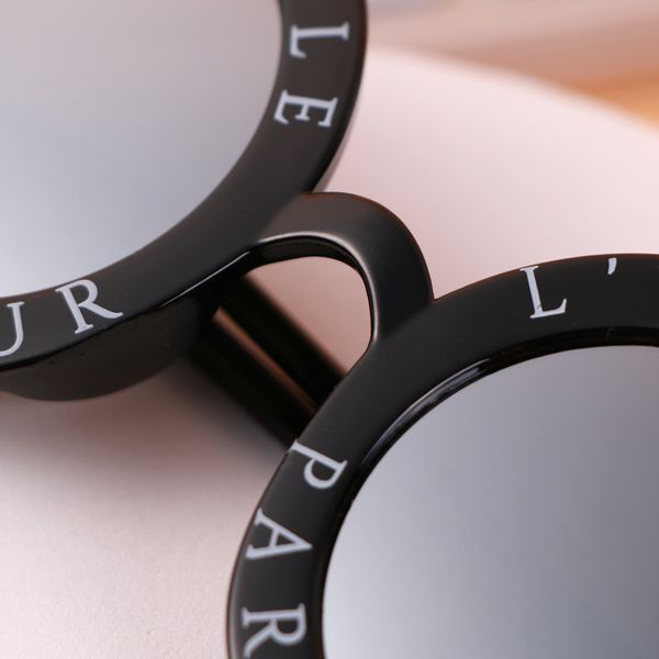 

round new small children's frame cute summer boy girl baby casual sunglasses with little bee letter ultraviolet-proof kid5